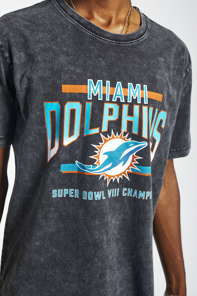 Miami Dolphins Vintage NFL Ivy Arch T-Shirt Faded Black – Neverland Store