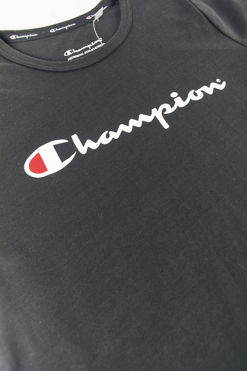 Champion Script T-Shirt - Kids and Youth in Black | Stateside Sports