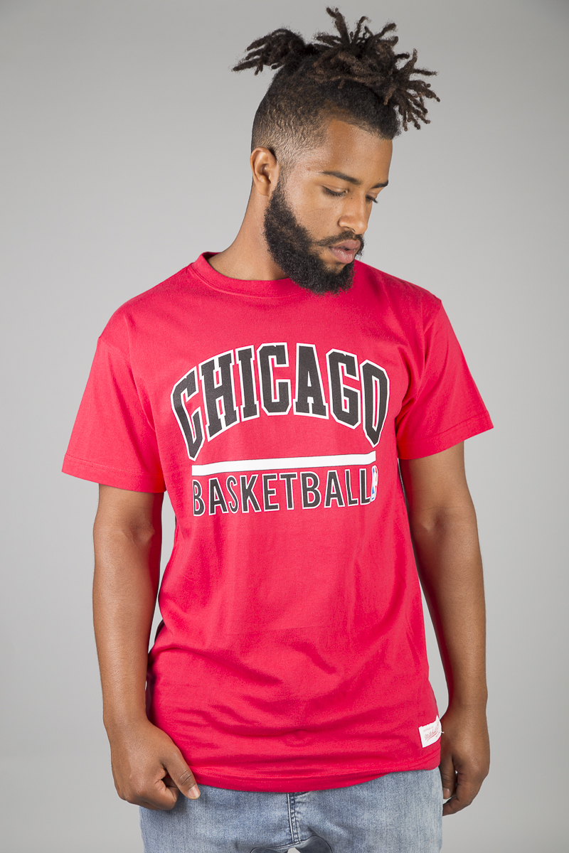 CHICAGO BULLS STACKED SHOOTING TEE - RED MENS | Stateside Sports