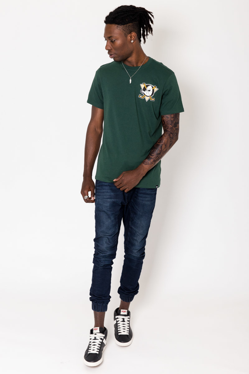 ANAHEIM DUCKS BACKER �47 SPLITTER TSHIRT MENS GREEN ANAHEIM DUCKS BACKER �47 SPLITTER TSHIRT MENS GREEN