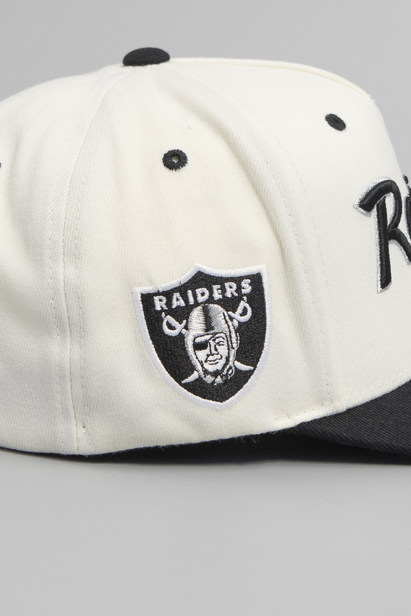 Vintage Los Angeles Raiders Block Script Brim Snapback Hat NFL