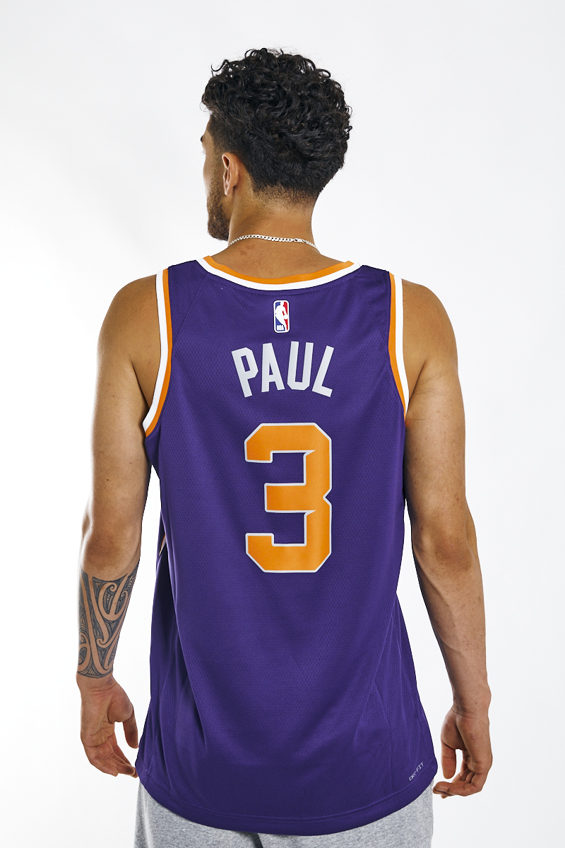 Nike Men's Phoenix Suns Chris Paul #3 Purple Hardwood Classic Dri-Fit Swingman Jersey, Medium