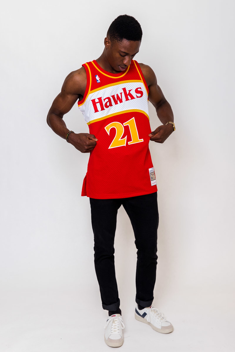 Mitchell & Ness Swingman Atlanta Hawks Road 1986-87 Dominique Wilkins Jersey, Red