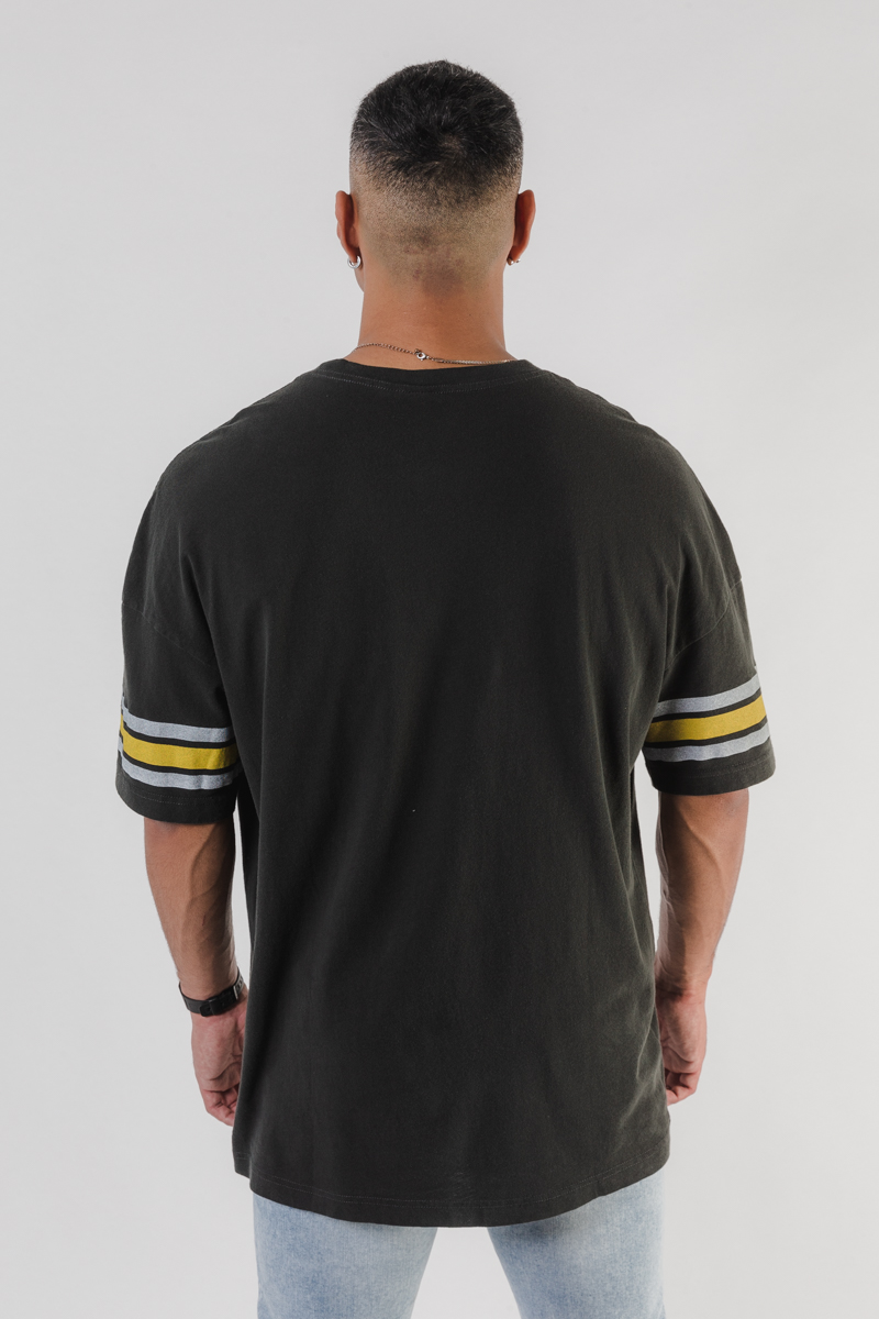 Vintage NFL Striped Sleeve Over Sized T-shirt