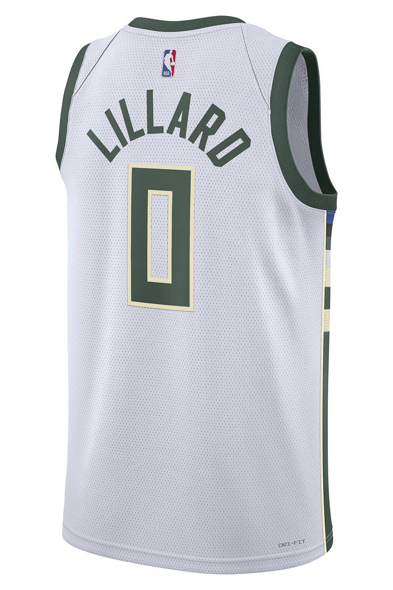 Damian Lillard Milwaukee Bucks Association Edition NBA Jersey Stateside Sports