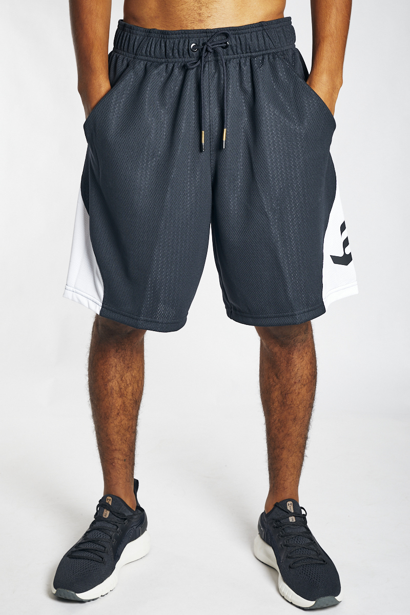 under armour black and white shorts