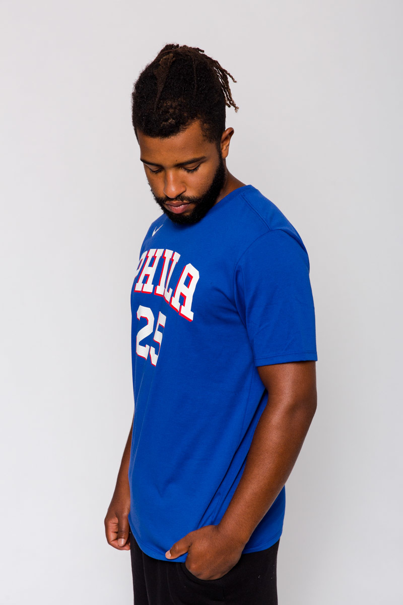 BEN SIMMONS PHILADELPHIA 76ERS NIKE DRY NBA T-SHIRT- MENS BLUE ...