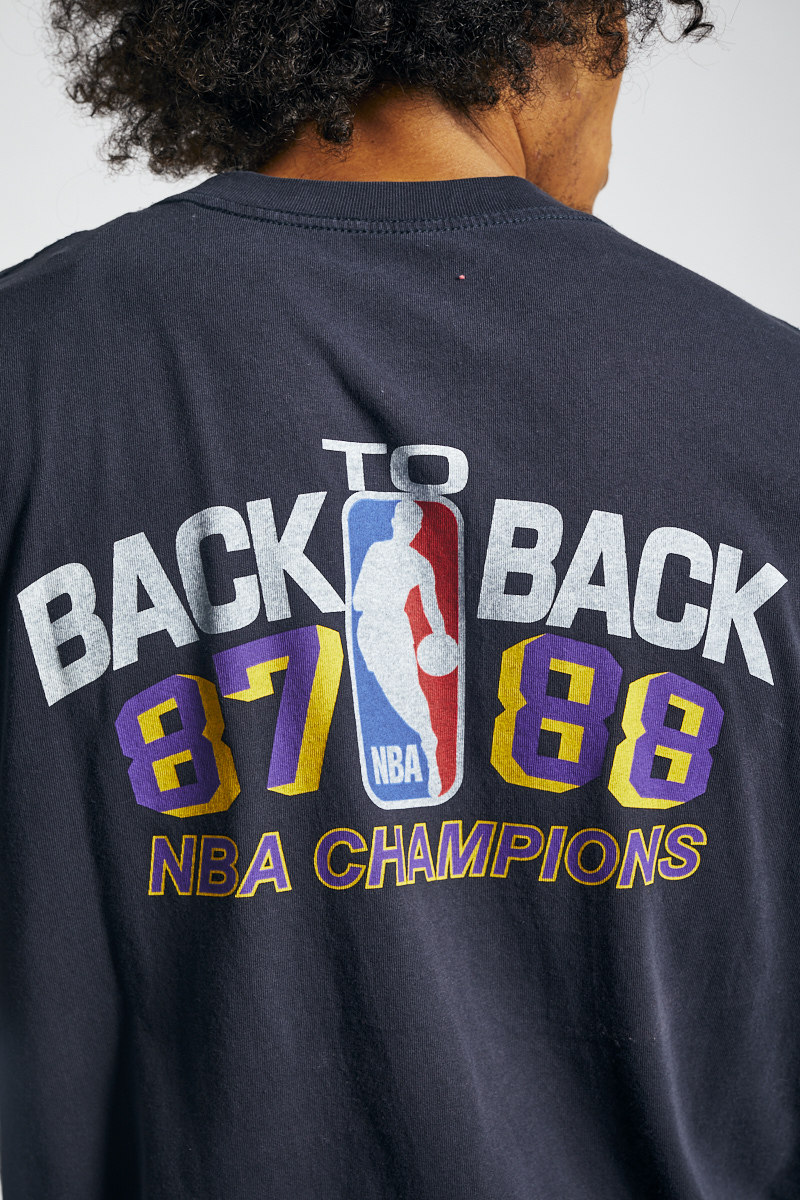 Vintage Faded L.A Lakers Back To Back Tee in Black | Stateside Sports