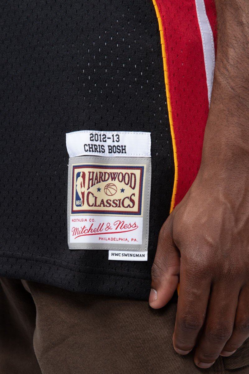 Chris Bosh Miami Heat Mitchell & Ness Hardwood Classics Swingman Jersey -  Black