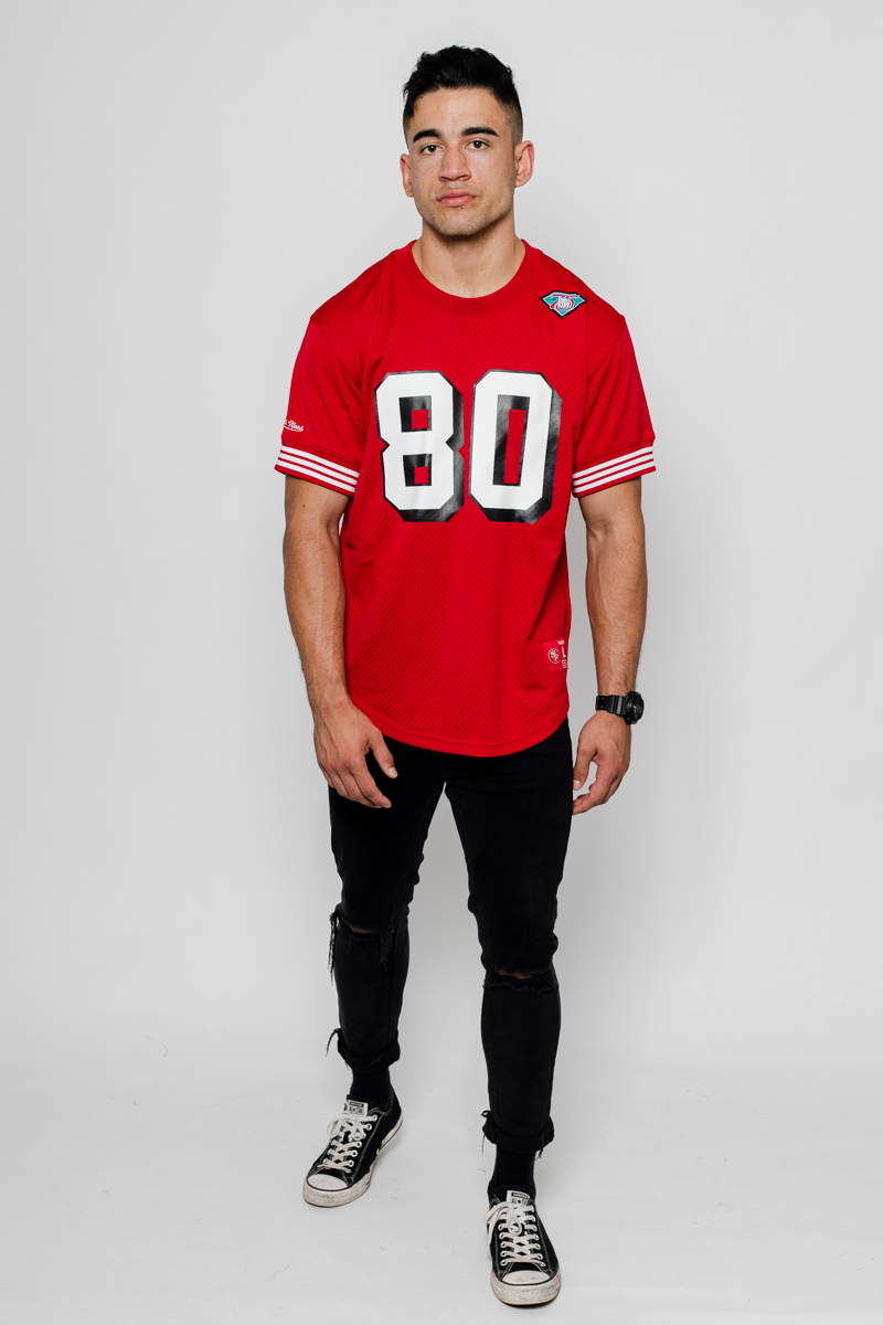 Mitchell Ness San Francisco 49ers Jerry Rice Jersey Tee For