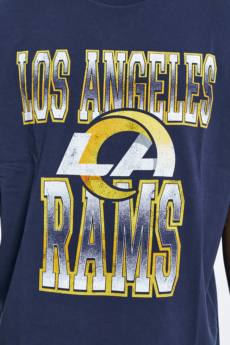 Majestic Mens Los Angeles Rams T-shirt Large Official NFL Navy Blue LA