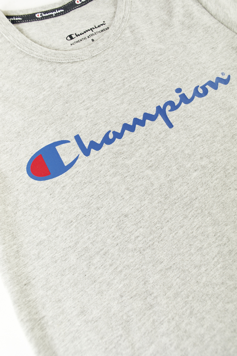 Champion Script T-Shirt - Kids and Youth in Grey | Stateside Sports