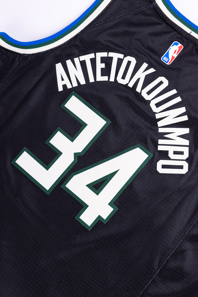 Jordan Milwaukee Bucks Men's Statement Swingman Jersey Giannis Antetokounmpo - Black