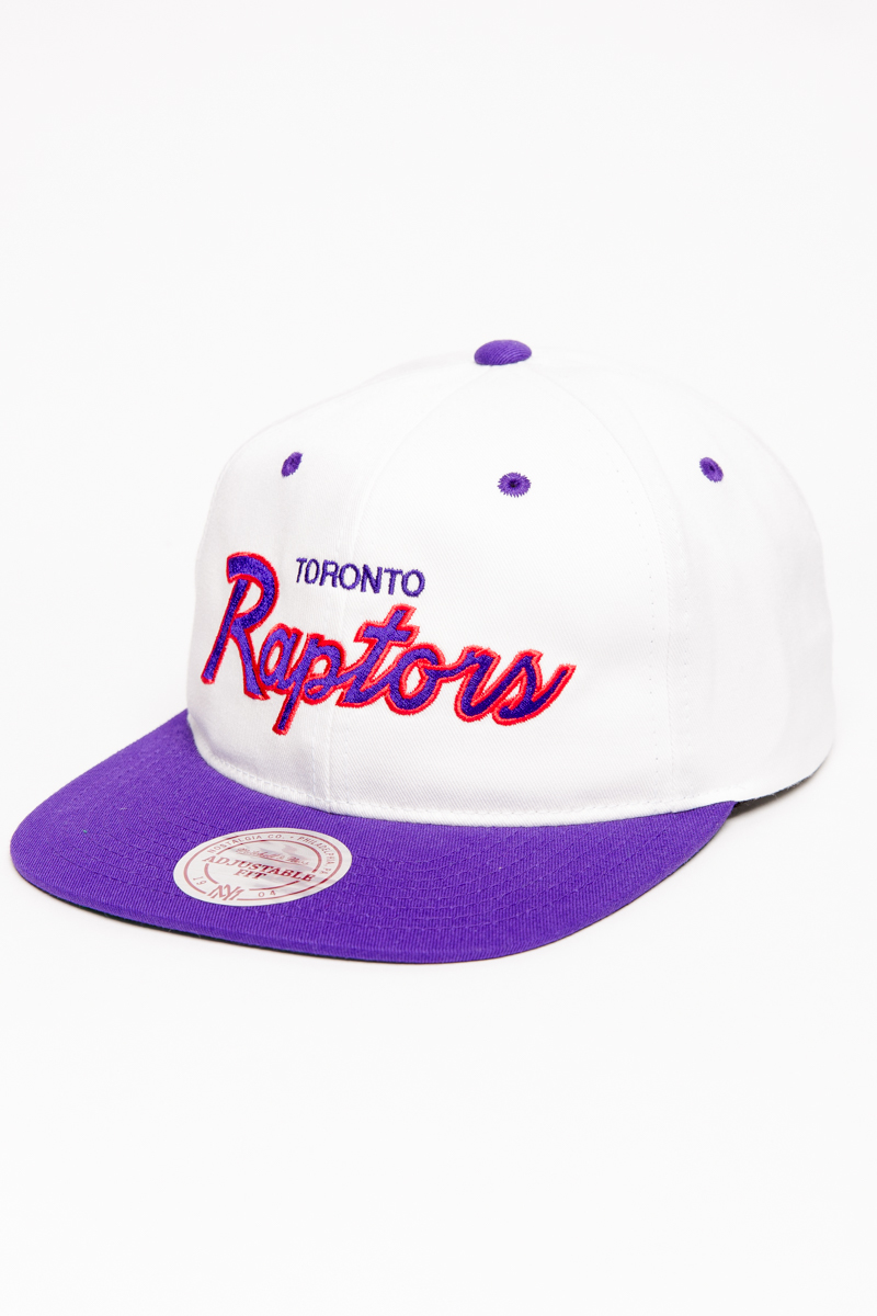 Mitchell & Ness Toronto Raptors Vintage Graffiti Script Adjustable Snapback  Hat