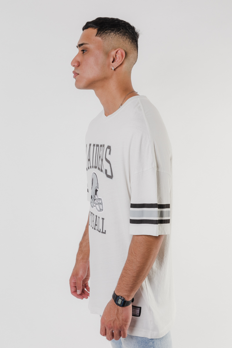 ASOS DESIGN NFL oversized sleeveless t-shirt with Raiders front print