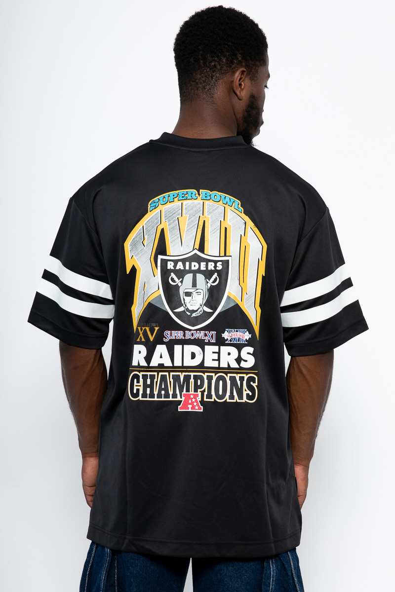 New Era Nfl Contrast Sleeve Oversized Oakland Raider T-shirt (blk)