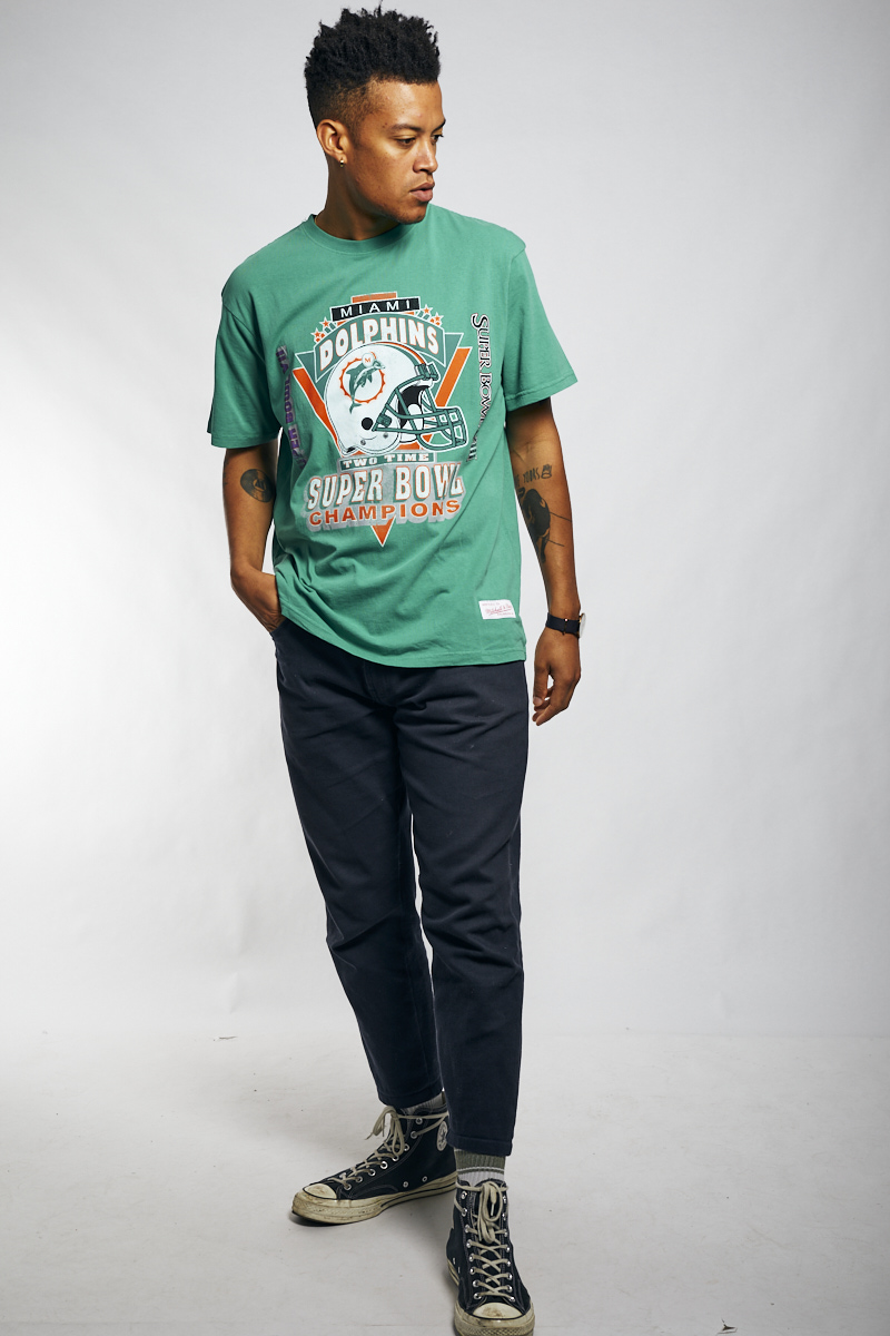 Miami Dolphins Vintage Super Bowl Tee in Viridian Green