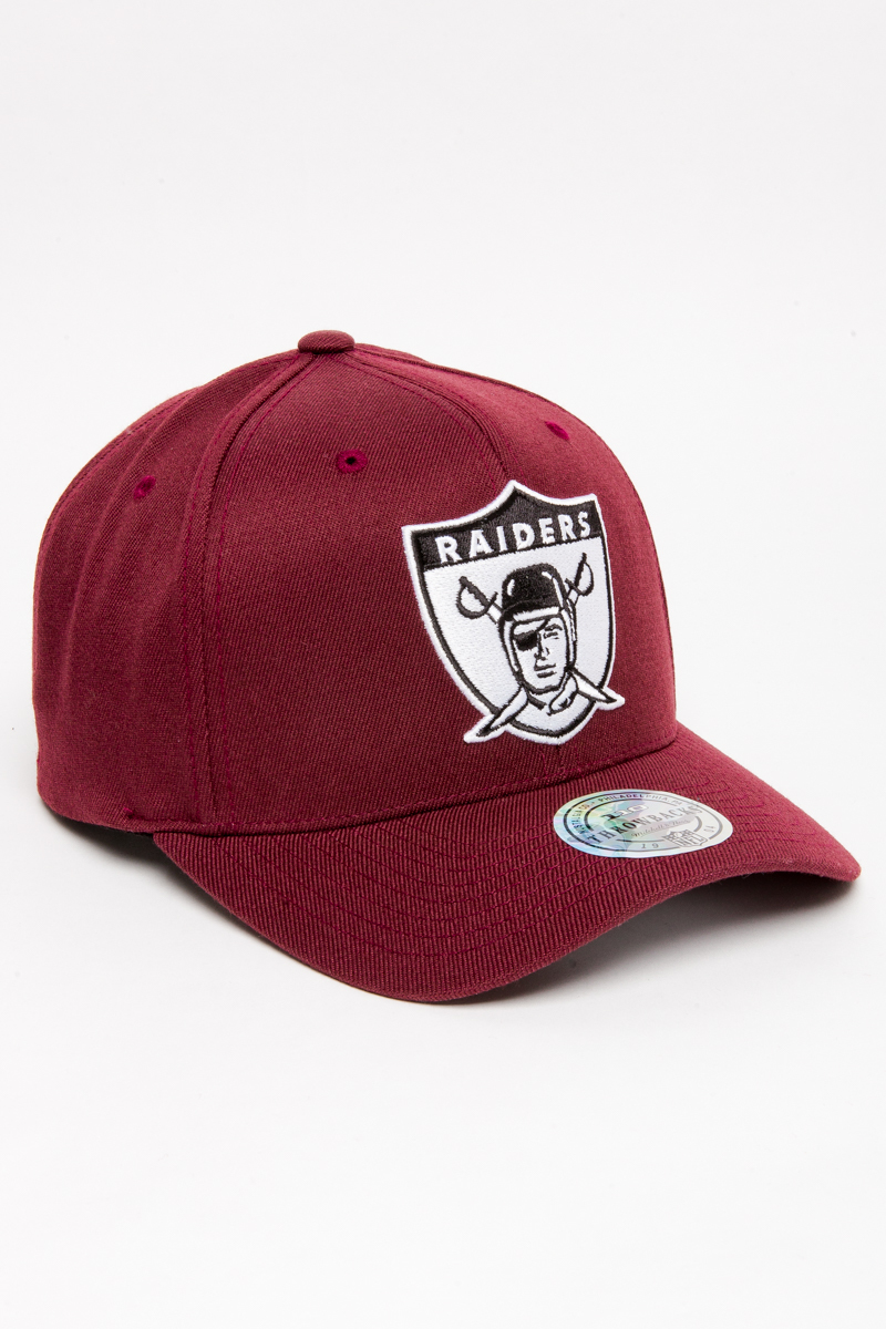 Mitchell & Ness Flexfit 110 Throwback NFL Oakland Raiders Black & Team  Colour Logo Hat Cap Snapback OSFA Men's & Women's