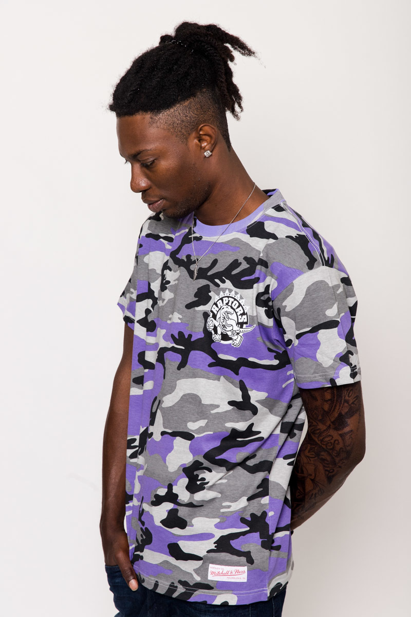 Toronto Raptors Camo T-shirt- Mens Purple 