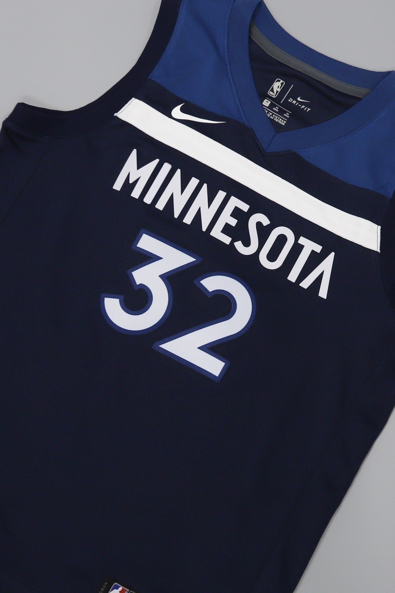 Unisex Nike Karl-Anthony Towns Navy Minnesota Timberwolves Swingman Jersey  - Icon Edition