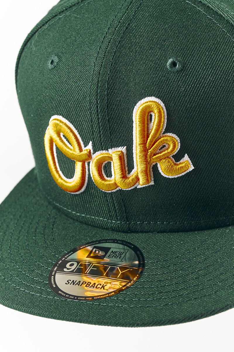 Oakland Athletics MLB Ligature 9FIFTY Snapback Cap in Green Stateside