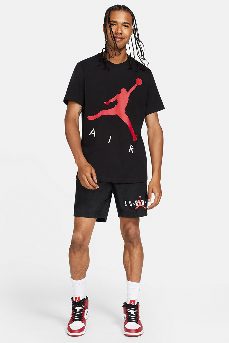 Jordan Jumpman Air HBR SS Crew Tee in Black | Stateside Sports