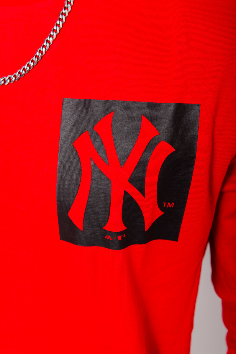 NEW YORK YANKEES ANTONE LONG-SLEEVE T-SHIRT- MENS RED | Stateside Sports
