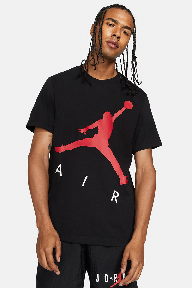 Jordan Jumpman Air HBR SS Crew Tee in Black | Stateside Sports