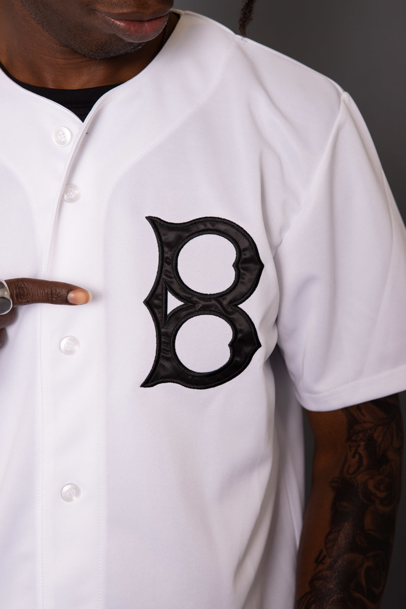 BROOKLYN DODGERS MONO BASEBALL JERSEY (THROWBACK)- MENS WHITE