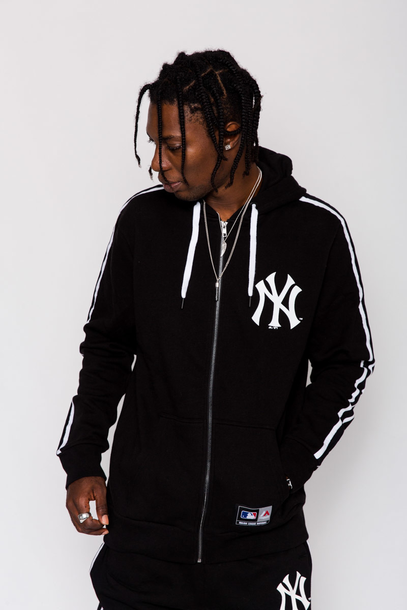 Linden Zip Up Hoodie Mens Black Stateside Sports