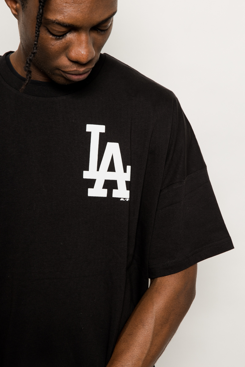 LOS ANGELES DODGERS MAJESTIC CARN OVERSIZED T-SHIRT- MENS BLACK/WHITE ...