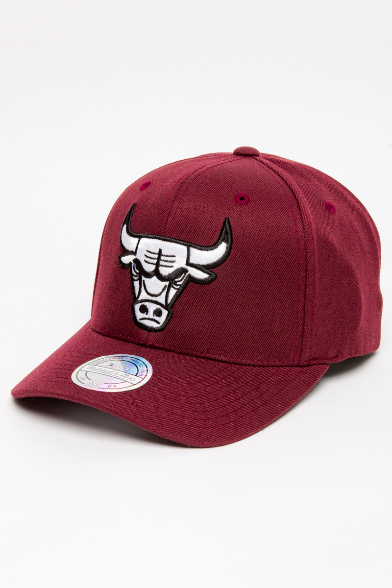 CHICAGO BULLS MITCHELL AND NESS COLOUR POP 110 FLEXFIT SNAPBACK- MAROON ...