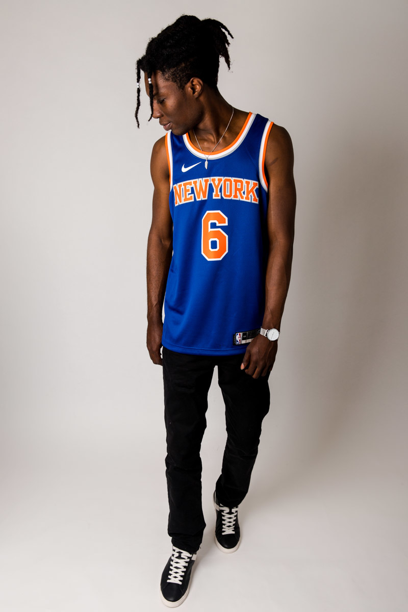 Women's New York Knicks Kristaps Porzingis Nike Blue Swingman