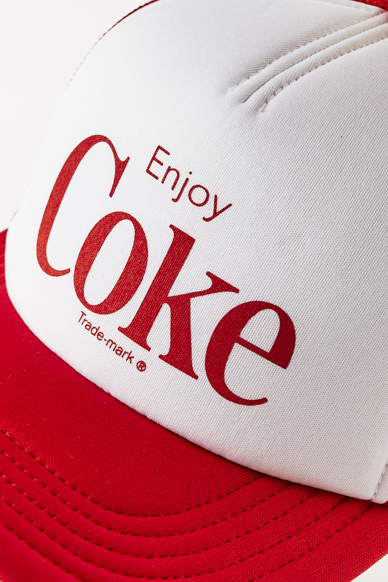 Enjoy Coke Logo Sinclair Trucker in Red | Stateside Sports