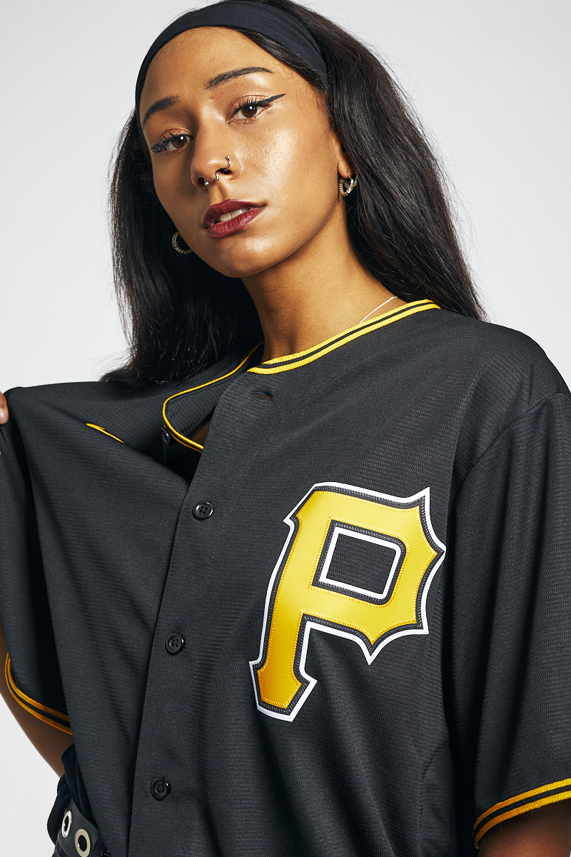 Don Alleson Womens MLB Pittsburgh Pirates Baseball Yellow Jersey Shirt New  M, L