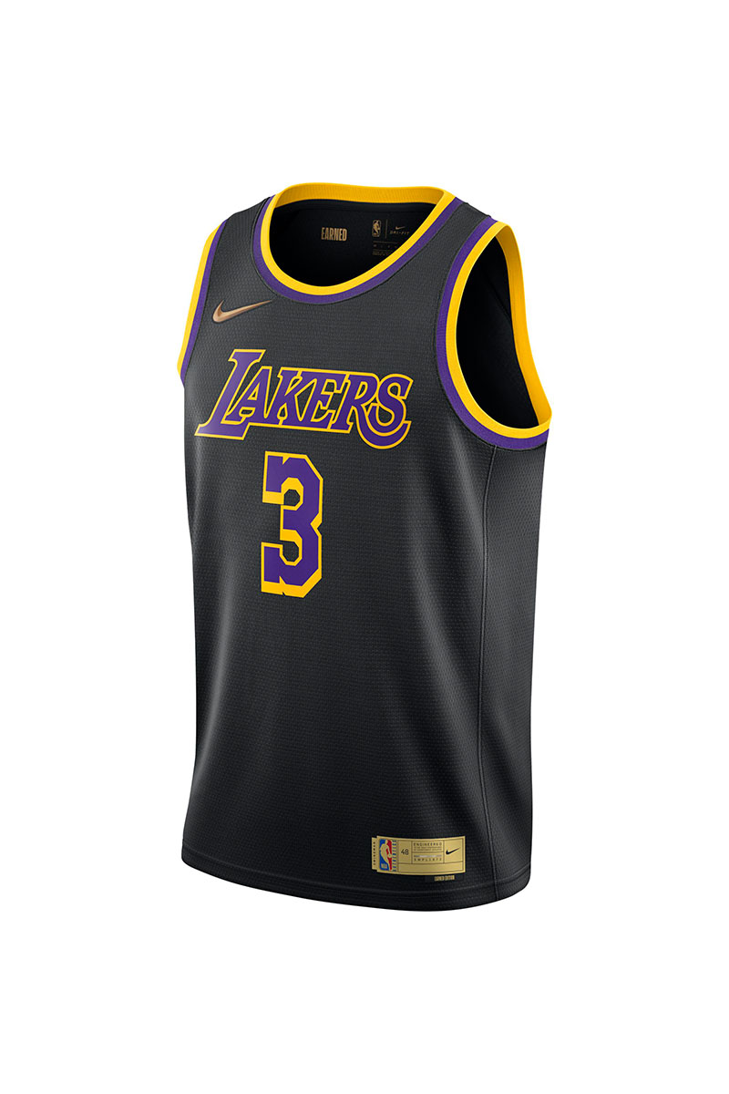 L.A Lakers Anthony Davis NIKE Earned Edition 2020-21' Swingman Jersey