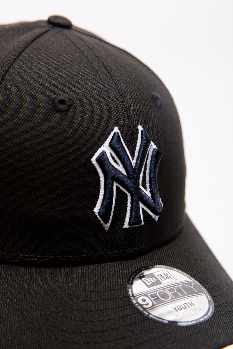 NEW YORK YANKEES NEW ERA OUTLINE 9FORTY SNAPBACK- YOUTH BLACK/NAVY ...