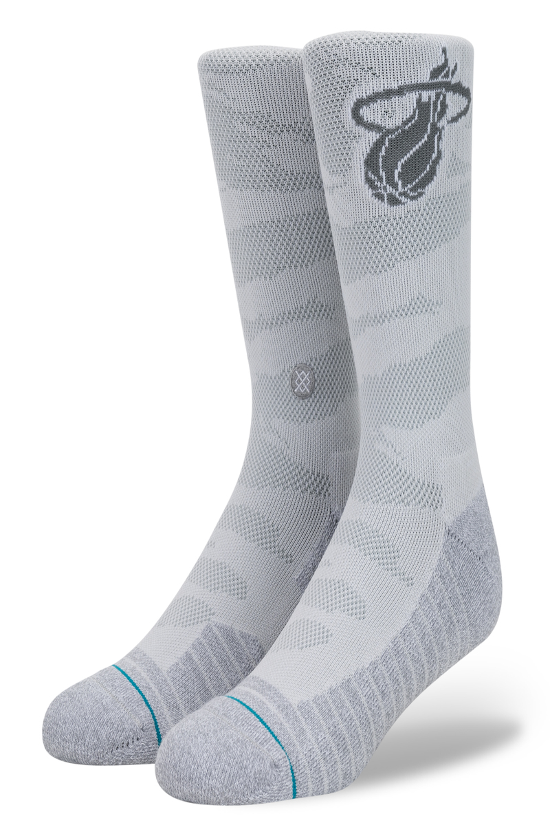 MIAMI HEAT SNOW CREW SOCKS- GREY