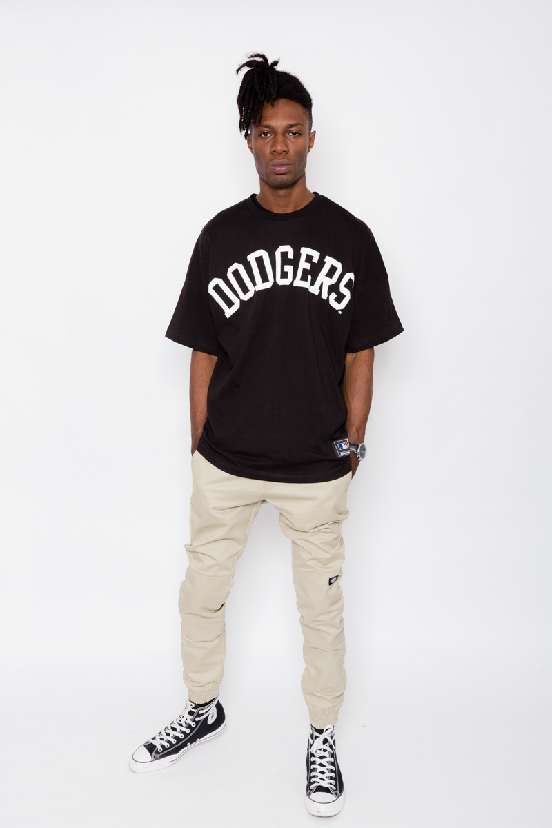 LOS ANGELES DODGERS MAJESTIC RANSTEAD OVERSIZED T-SHIRT- MENS BLACK