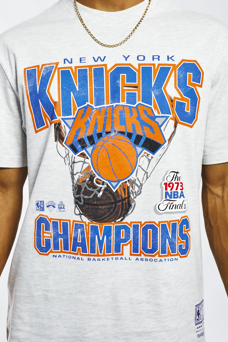 New York Knicks Nothing But Net Crew Sweatshirt - Silver Marl