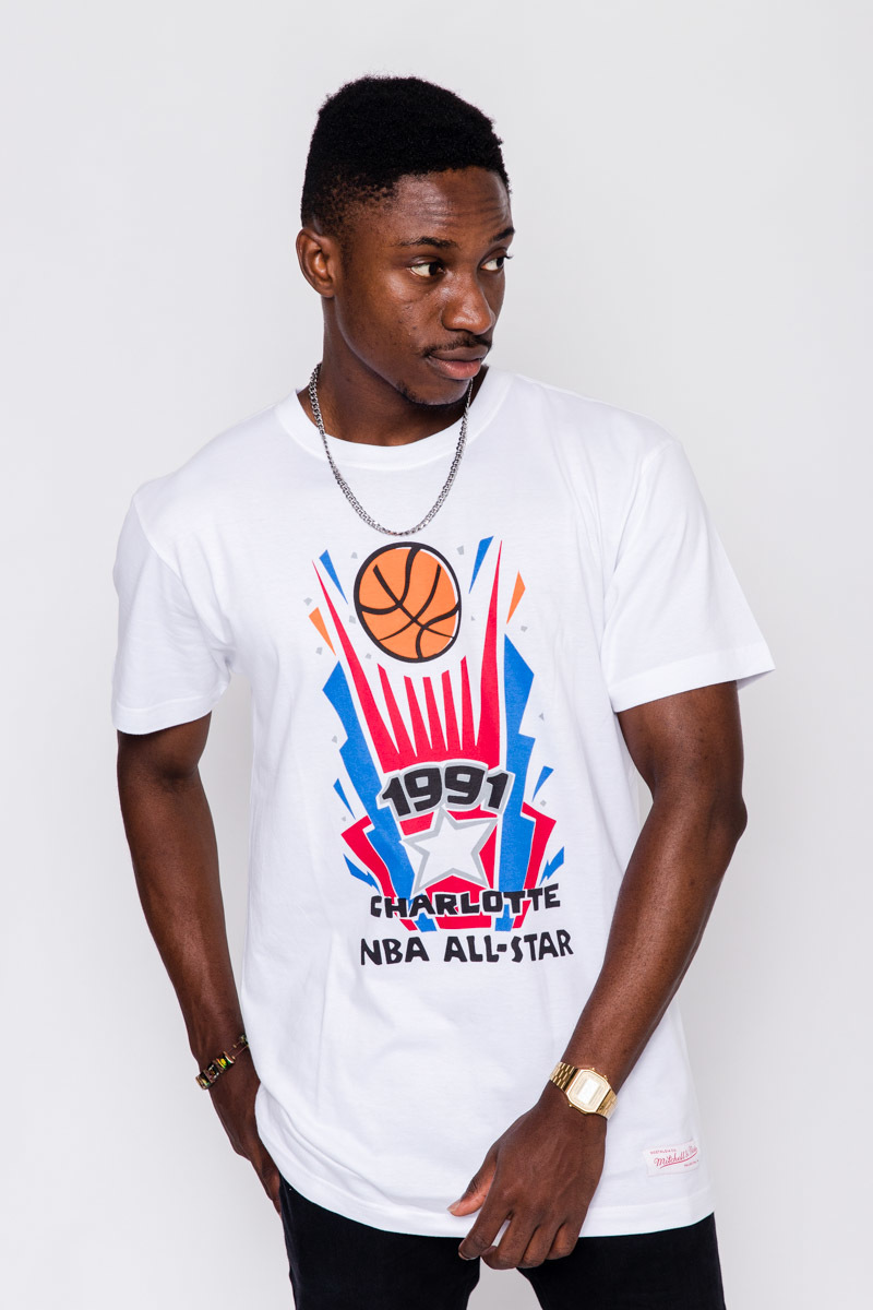 CHARLOTTE HORNETS 1991 NBA ALL STARS WEEKEND T-SHIRT- MENS WHITE ...