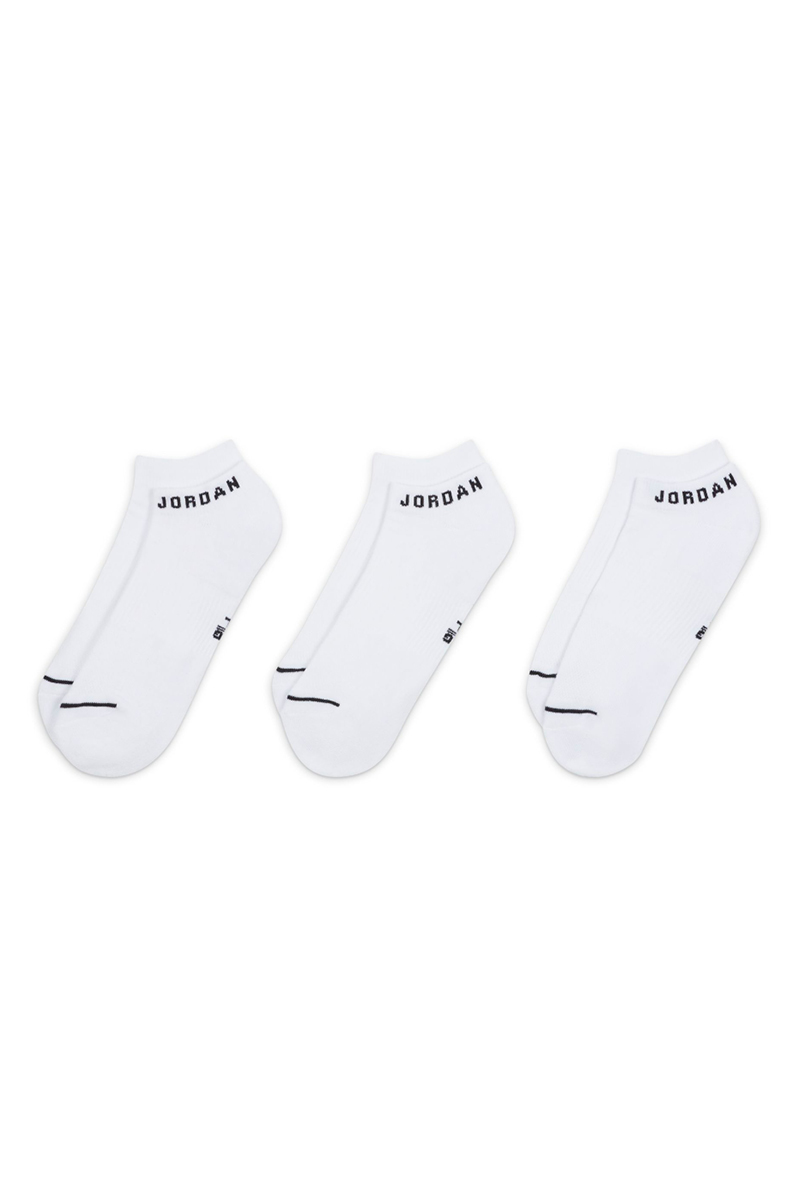 Jordan 3 Pack Everyday No-Show Socks in White | Stateside Sports