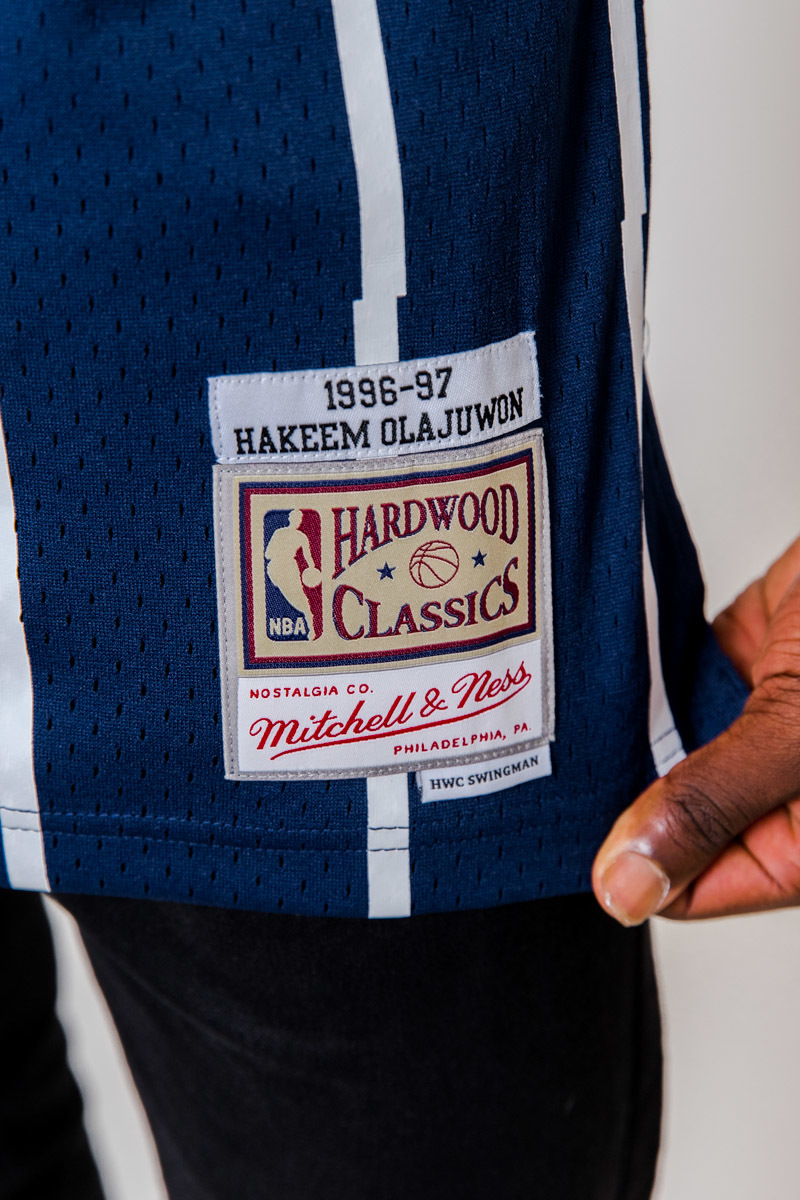 Hakeem Olajuwon Houston Rockets Mitchell & Ness 1996-97 Hardwood Classics  Reload Swingman Jersey - Black