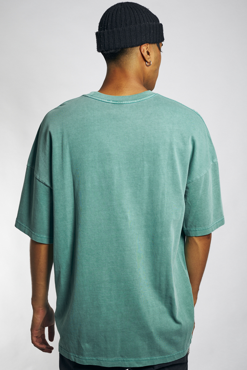 Miami Dolphins Vintage NFL Oversized Arch Tee in Teal