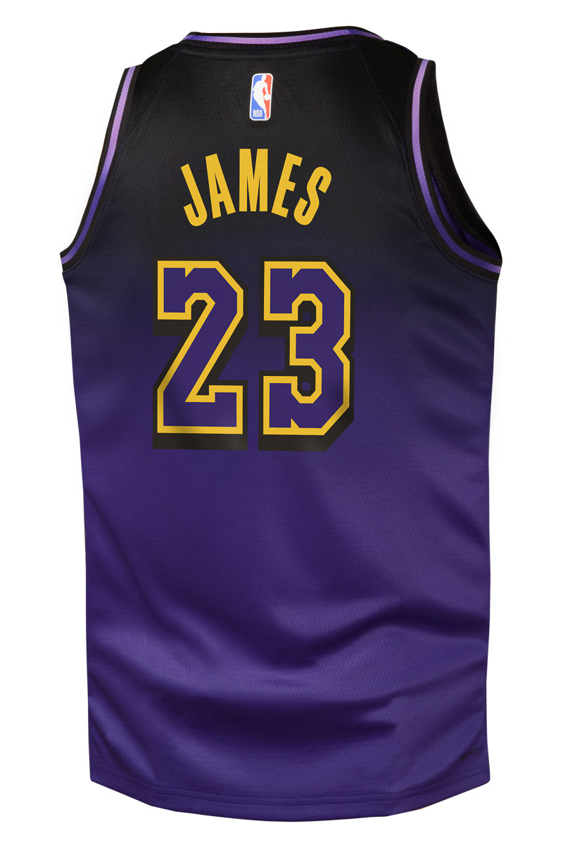 Purple Lebron James Youth Apparel Los Angeles Lakers Shirt Youth