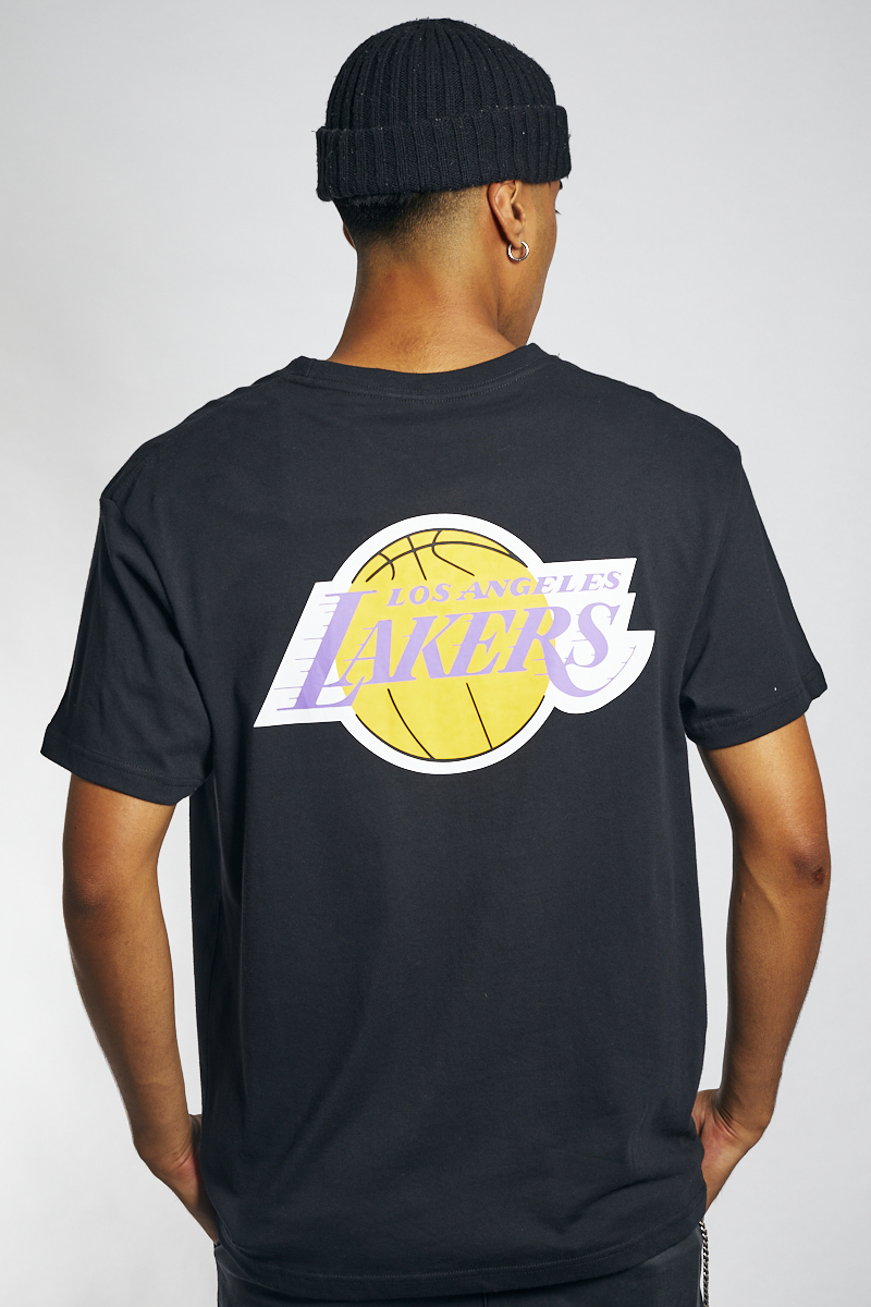 L.A. Lakers Retro Repeat Tee in Black | Stateside Sports