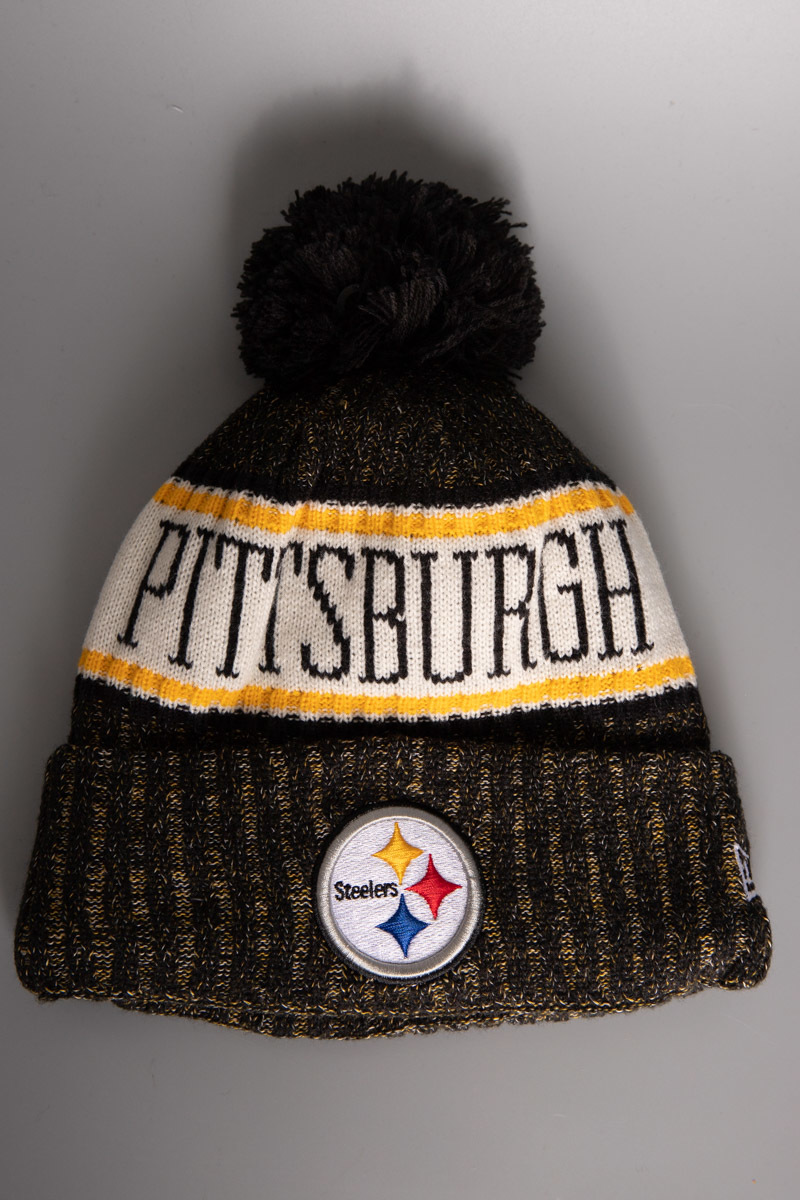 PITTSBURGH STEELERS OFFICIAL 2018 NFL SIDELINE KNIT BEANIE- BLACK ...