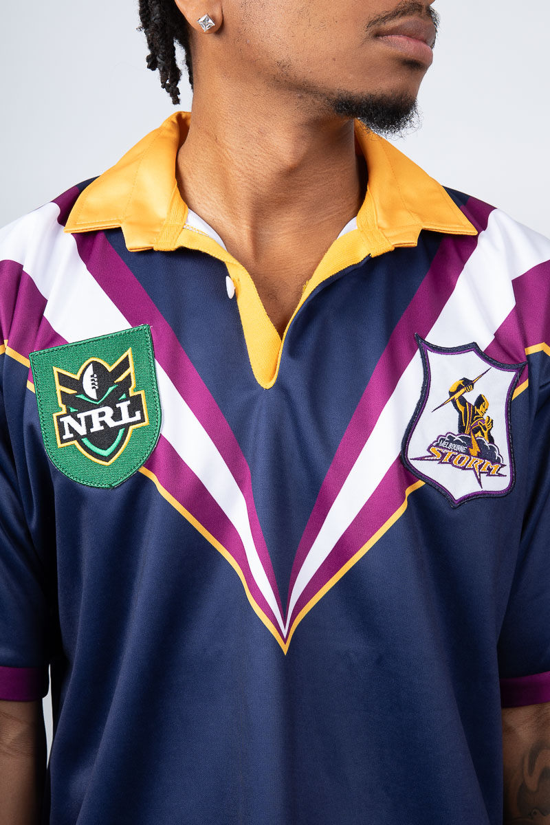 【海外Ｍサイズ】NRL メルボルン・ストーム 1998 ヘリテージジャージ 海外Mサイズ】NRL メルボルン・ストーム 1998 ヘリテージジャージ