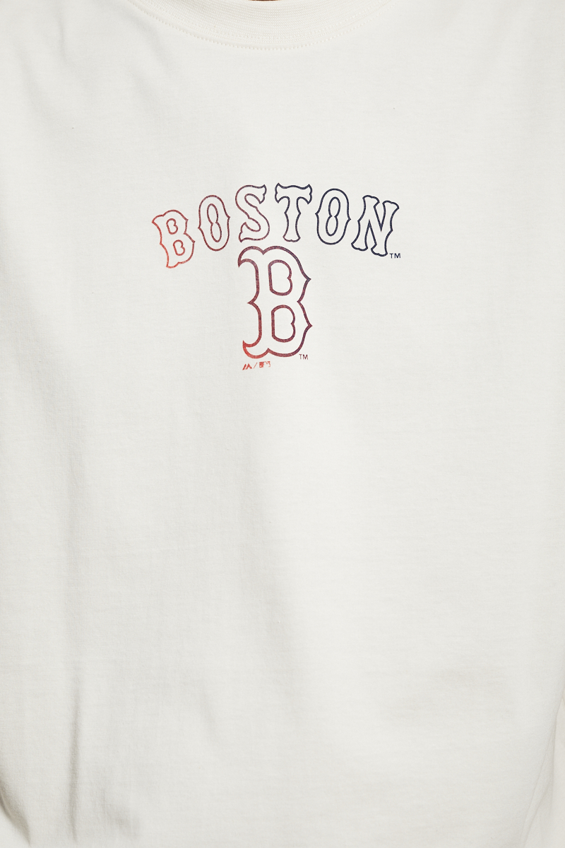 Red Sox Gradient Stack Logo Tee White | Stateside Sports