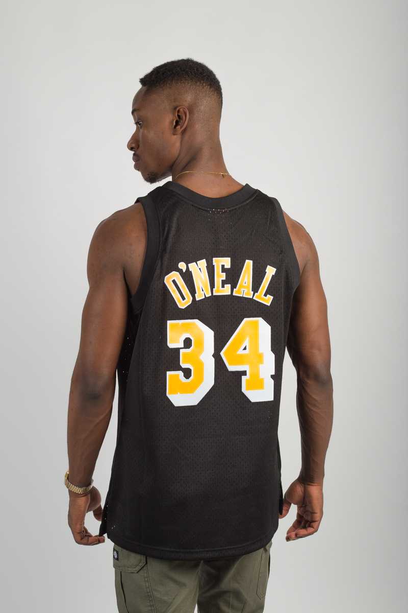 Shaquille O'Neal Los Angeles Lakers HWC Throwback NBA Khaki Black